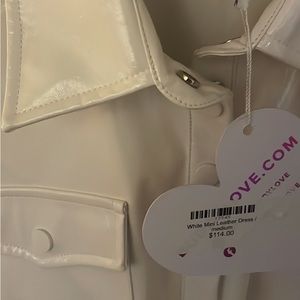 Buddy Love cream faux leather dress!